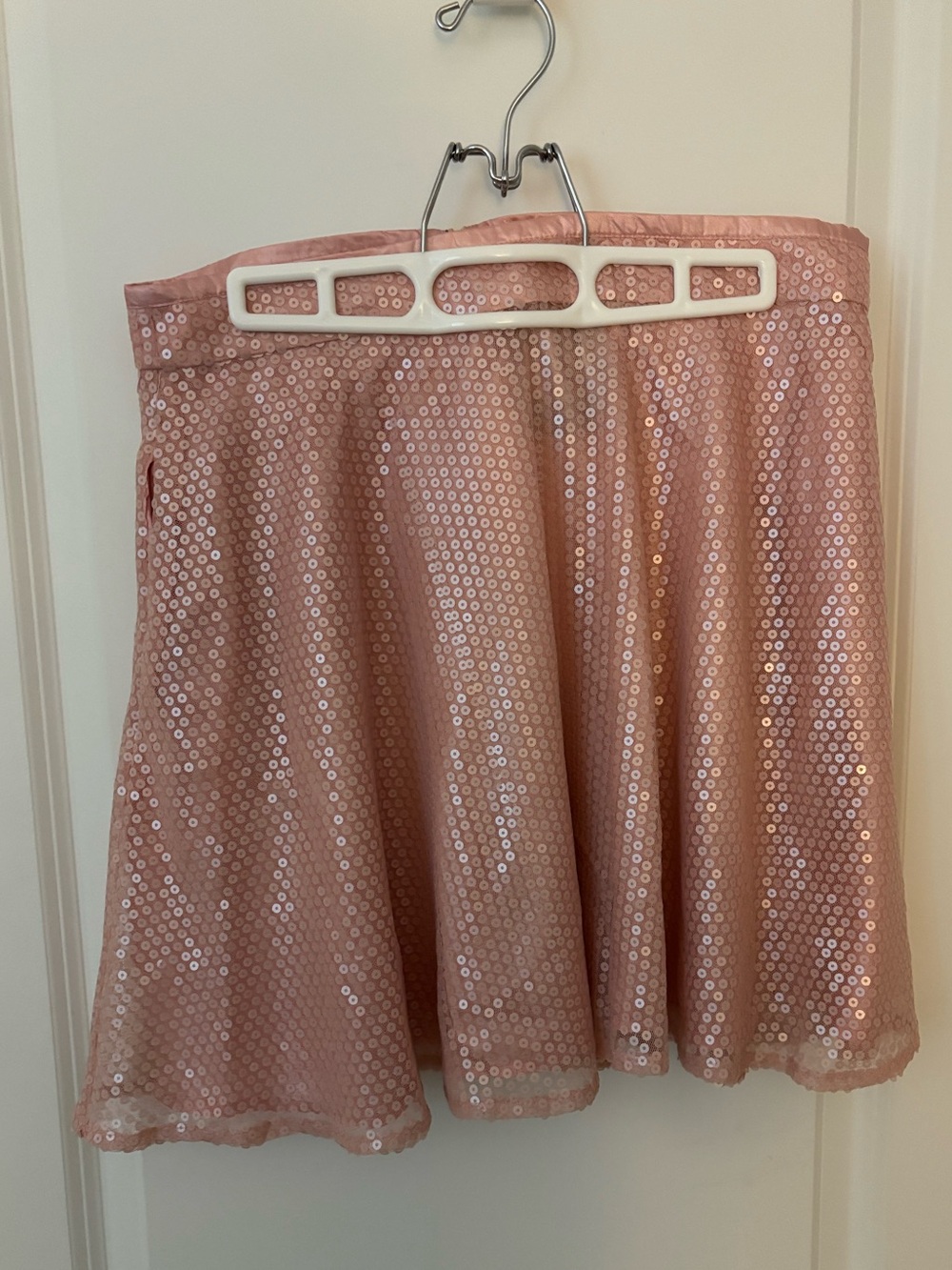 Mauve Pink A-line Sequin Mini Skirt Couture by Twelve L